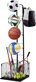 Présentoir de basket-ball avec panier de rangement pour la maison, support d'équipement de sport, garage et organisateur de sport, présentoir de ballons. Avec sa présence en ligne forte, DIAYTAR COTE D'IVOIRE facilite l'accès aux biens et services pour les clients de toute la Côte d'Ivoire. La boutique propose des possibilités de paiement flexibles et des options de livraison adaptées aux besoins des clients. La confiance et la satisfaction des clients sont au cœur des priorités de DIAYTAR COTE D'IVOIRE.