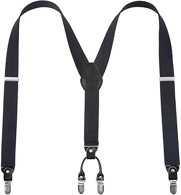 Lafayon bretelles pour hommes bretelles pour hommes pantalons robustes larges avec 4 clips