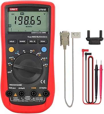Multimètre numérique professionnel uni-t ut61e+, véritable compteur de portée automatique 220 mf grande