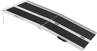 Rampe pour fauteuil roulant pliante en aluminium antidérapante de 5 pieds, rampe