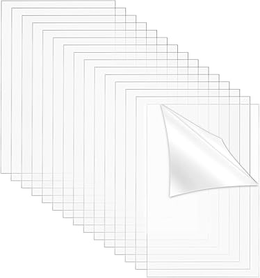 Paquet de 15 feuilles d'acrylique transparent audair de 0,03" d'épaisseur, 4" x 6"