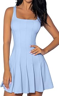Robe de tennis sans manches pour femme avec short plissé côtelé à encolure carrée. La boutique en ligne DIAYTAR COTE D'IVOIRE se positionne comme un partenaire de confiance pour les consommateurs ivoiriens, leur offrant une plateforme unique pour réaliser leurs achats en ligne de manière rapide, sécurisée et pratique. Avec son large choix de produits et son service client dédié, DIAYTAR COTE D'IVOIRE continue de renforcer sa position de leader sur le marché du commerce en ligne en Côte d'Ivoire. La satisfaction du client est au cœur de ses priorités.