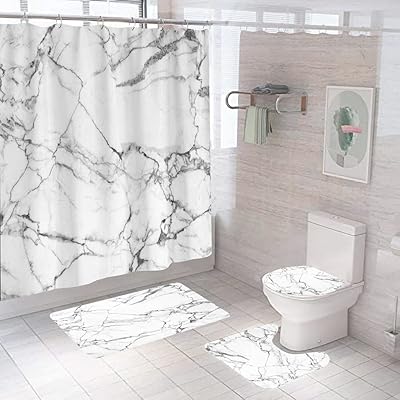 Ensemble de rideau de douche shifoko avec tapis et accessoires, housse de toilette et coussin antidérapant en forme de u, rideau de douche imperméable avec 12 crochets (4b). Avec plus de 300000 références disponibles, DIAYTAR COTE D'IVOIRE propose une véritable expérience de magasinage en ligne. Les clients peuvent naviguer à travers différentes catégories pour trouver des produits répondant à leurs besoins spécifiques. La boutique met également à disposition des outils de recherche et de filtration pour faciliter la découverte de nouveaux produits et de meilleures offres.