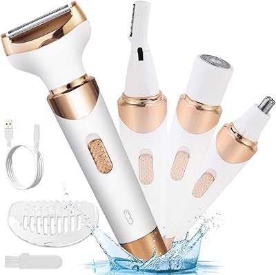 Rasoir électrique portable sans fil 4 en 1 pour femme, sans douleur, pour le visage, les jambes, les sourcils, le nez, les aisselles, le nez, le corps, tête amovible, rechargeable par usb. DIAYTAR COTE D'IVOIRE est la boutique en ligne la plus populaire en Côte d'Ivoire. Elle propose une large gamme de produits, allant des électroniques aux vêtements, en passant par les produits de maison et les jouets. La boutique est connue pour sa rapidité de livraison et sa qualité de service.