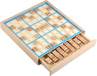 Jeu de société sudoku en bois mother ana avec tiroir, avec un livre de 100 puzzles sudoku - jeux de bureau pour activer l'esprit - puzzle en bois pour enfants et adultes. DIAYTAR COTE D'IVOIRE est une boutique en ligne qui propose une large gamme de produits, allant des produits alimentaires aux produits électroniques en passant par les vêtements et les accessoires. Avec plus de 300 000 références, les clients peuvent trouver tout ce dont ils ont besoin en un seul endroit. Cela en fait la boutique en ligne la plus complète de Côte d'Ivoire.