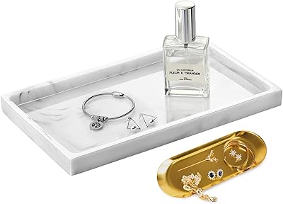 Plateau de bain en marbre, plateau à bijoux de parfum, organisateur pour encens, mouchoirs, bougies, savon, serviettes, plantes, etc. (blanc). Chez DIAYTAR COTE D'IVOIRE, vous trouverez tout ce qu'il vous faut pour améliorer votre quotidien, de l'électronique aux accessoires de mode, en passant par les produits pour la maison. La boutique en ligne est ainsi l'alliée idéale pour ceux qui recherchent la commodité et la variété.