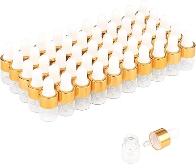 Flacon compte-gouttes en verre transparent, récipients de stockage d'échantillons de 5 ml, diffuseur