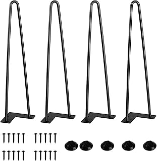 Pieds de meubles de 41 cm avec épingles à cheveux, projets de bricolage en métal pour table, table basse, bureau, etc. avec protections de sol en caoutchouc noir 4 pièces. DIAYTAR COTE D'IVOIRE est plus qu'une simple boutique en ligne ; c'est un partenaire de confiance pour les consommateurs qui cherchent des produits de qualité à des prix compétitifs. Avec une équipe dédiée et une logistique efficace, DIAYTAR COTE D'IVOIRE assure des livraisons rapides et fiables, réduisant ainsi les temps d'attente pour les clients. Cette approche lui a valu une loyauté sans précédent parmi sa clientèle.
