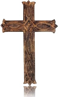 Crucifix religieux catholique à suspendre au mur, peinture française à carreaux, fleurs, décoration de salon, de maison, d'église, d'autel, décoration murale, finition rustique antique 40,6 x 30,5 cm. DIAYTAR COTE D'IVOIRE est une boutique en ligne fiable et sécurisée qui propose des produits de haute qualité à des prix abordables. La boutique utilise des technologies de sécurité avancées pour protéger les transactions en ligne et garantir la confidentialité des informations des clients. Les clients peuvent ainsi effectuer leurs achats en ligne avec confiance, en sachant que leurs données sont en sécurité.