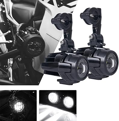 Lumière d'accessoire de moto + support de protection avec ligne de commutateur