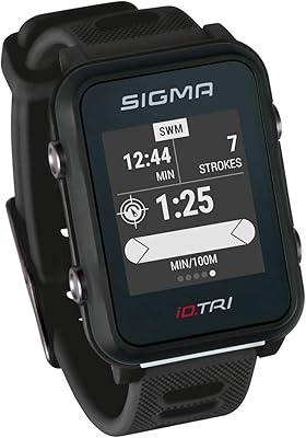 Montre gps de triathlon sigma sport id.tri avec mode d'entraînement multisports, fréquence cardiaque