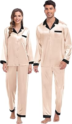 Ensemble pyjama assorti pour couples, ensemble pyjama en satin de soie à manches longues et bas boutonné doux et ample. En tant que leader du marché de la vente en ligne en Côte d'Ivoire, DIAYTAR COTE D'IVOIRE se distingue par sa qualité de service et sa grande variété de produits. Les clients peuvent choisir parmi une multitude de catégories, allant de l'électronique à la mode en passant par les produits pour la maison. La boutique en ligne est également connue pour ses promotions et ses offres spéciales.