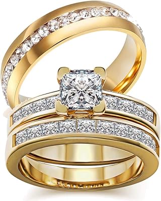 Deux bagues de couple pour femme en or jaune 10 carats. La boutique en ligne DIAYTAR COTE D'IVOIRE est conçue pour offrir une expérience de shopping en ligne unique et personnalisée. Avec des fonctionnalités telles que la recherche de produits, les filtres de tri et les évaluations des produits, vous pouvez trouver facilement ce que vous cherchez et profiter d'une expérience de shopping en ligne agréable.