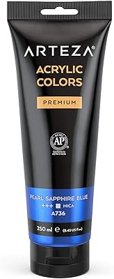 Peinture acrylique arteza (bleu saphir nacré) 250 ml/tube + étiquette transparente. DIAYTAR COTE D'IVOIRE se démarque par sa vaste sélection de produits, allant des articles ménagers aux accessoires de mode, en passant par les produits high-tech. Cette variété de choix permet aux clients de trouver facilement ce qu'ils recherchent sur une même plateforme. Grâce à son système de paiement sécurisé et son service client réactif, DIAYTAR COTE D'IVOIRE offre une expérience d'achat en ligne fluide et fiable.