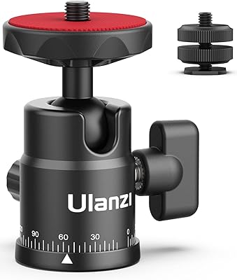 Mini rotule, tête de trépied panoramique ulanzi h28 + double support de griffe