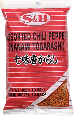 Mélange d'assaisonnements aux 7 poivres (nananami/shishimi togarashi) - 1 sachet, 300 ml