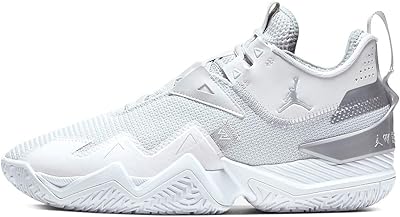 Chaussures jordan nike westbrook one take pour hommes cj0780-002, blanc/argent métallique, 11,5, blanc/argent