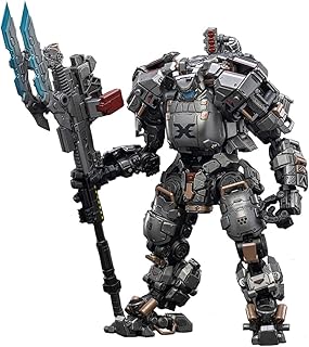 Joy toy argent 1/25 figurine mecha de combat design os en acier 09