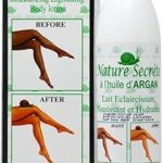 Lait corporel hydratant et éclaircissant à l'huile d'argan nature secret