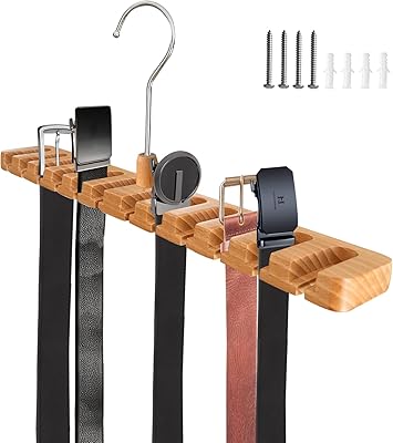 Cintre de ceinture helmior, support de ceinture mural 2 en 1 en bois et organisateur pour 14 ceintures avec goujons muraux, support de ceinture à crochet rotatif à 360 degrés, organisateur de cravates et de ceintures pour placard, portes et mur, 1 paquet. Leader incontournable de la vente en ligne en Côte d'Ivoire, DIAYTAR COTE D'IVOIRE offre un choix varié allant de l'électronique à la maison, en passant par la mode et bien plus encore. Tous vos besoins sont satisfaits avec plus de 300 000 références.