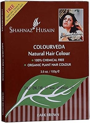 Shahanaz hussain colorvida coloration naturelle pour cheveux, châtain foncé, 100 g