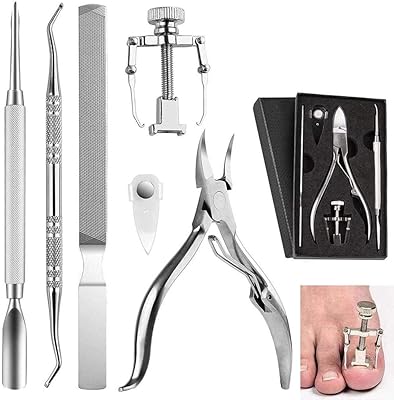 Kit amélioré de 6 pièces-ensemble d'outils pour ongles incarnés outil de traitement