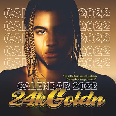 Calendrier 24kgoldn 2022 : mini calendrier parfait 2022 sur 18 mois de juillet