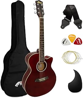 Guitare acoustique tiger taille 3/4 - petite guitare acoustique en acier pour 12
