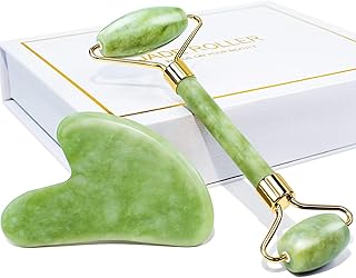 Baimei jade roller et gua sha roller set pour le visage et outils