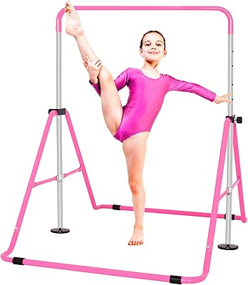 Barre de gymnastique extensible réglable en hauteur autme pour enfants, barre d'exercice horizontale