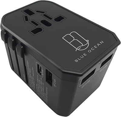 Adaptateur de voyage blue ocean quick charge 45w pd/qc 3.0 type c+ adaptateur