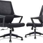 Chaise de bureau avec support lombaire à hauteur réglable, chaise de bureau d'ordinateur
