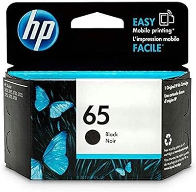 Cartouche d'encre noire hp 65 | fonctionne avec hp amp série 100, hp