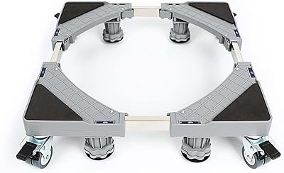 Support de réfrigérateur à base mobile avec 8 pieds robustes et 4 roues