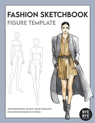 Modèle de figurines de carnet de croquis de mode : ce carnet