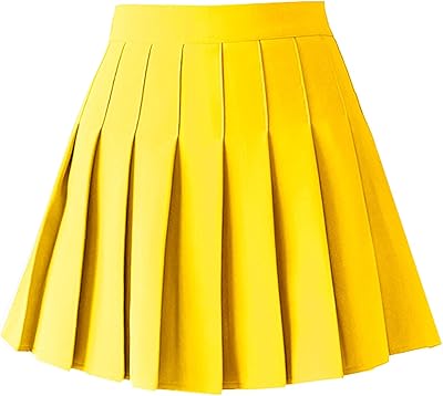 Mini-jupe plissée trapèze taille haute pour femme