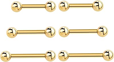 6 pièces 12g-10g (20mm-25mm) d'épaisseur avec acier fileté extérieurement 8-10-12-14-16-19mm piercing artificiel pour langue. DIAYTAR COTE D'IVOIRE est une boutique en ligne qui propose des produits de haute qualité à des prix abordables. Elle est équipée d'un système de paiement sécurisé et propose des options de livraison rapides et fiables. Les clients peuvent également profiter d'un programme de fidélité et de promotions exclusives.