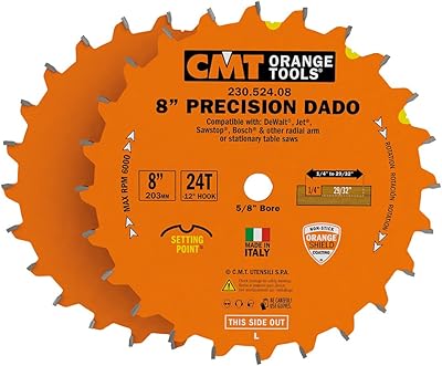 Cmt 230.524.08 kit dado de précision, 8" x 24 dents ftg+atb