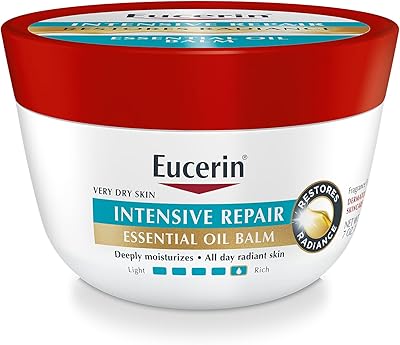 Baume aux huiles essentielles réparatrices intensives eucerin, baume corporel pour peaux très sèches avec huiles essentielles pour la peau, beurre de karité et huile de tournesol, 7 oz. DIAYTAR COTE D'IVOIRE est une boutique en ligne généraliste qui propose plus de 300 000 références de produits. Avec une large sélection de produits, elle est devenue la boutique leader en Côte d'Ivoire. Elle offre une expérience d'achat en ligne pratique et fiable.
