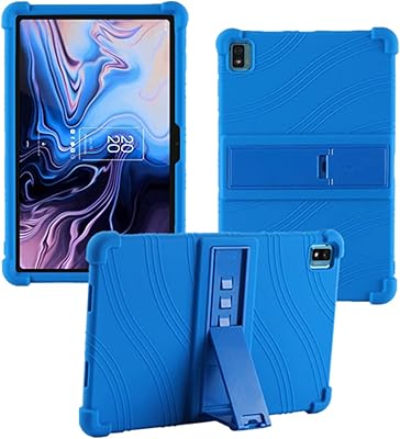 Hminsen étui pour tablette android tcl tabmax 10.4, housse réglable en silicone souple