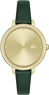 Montre à quartz pour femme avec bracelet en acier inoxydable et cuir