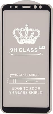 Protecteur d'écran en verre 9h pour samsung galaxy a6 2018, noir