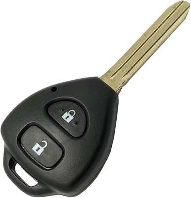 Couvercle de clé télécommande à 2 boutons non coupé pour toyota camry corolla