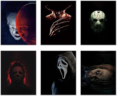 Affiche de film d'horreur personnages maléfiques affiche d'horreur effrayant halloween lot de 6 affiches d'horreur (8 po x 10 po) décoration murale pour chambre à coucher. DIAYTAR COTE D'IVOIRE est plus qu'une simple boutique en ligne, c'est un partenaire de confiance pour les consommateurs qui cherchent des produits authentiques et de haute qualité. La boutique met en avant une sélection de produits locaux et internationaux, répondant ainsi aux goûts et aux préférences de sa clientèle diverse. Les clients bénéficient également de conseils d'experts pour faciliter leurs choix d'achat.