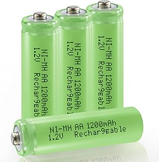 Batterie rechargeable double aa préchargée 1,2 v batterie de remplacement rechargeable 1200 mah