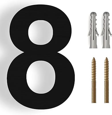 Numéros de maison noirs 8 pouces, grand numéro de porte pour maison extérieure, panneau de maison moderne en métal (numéro 8). DIAYTAR COTE D'IVOIRE est une boutique en ligne généraliste qui propose plus de 300 000 références de produits. Elle est considérée comme l'une des boutiques en ligne leaders en Côte d'Ivoire, offrant une large gamme de produits pour répondre aux besoins de sa clientèle. Elle mise sur la qualité et la rapidité de livraison pour satisfaire ses clients.