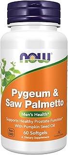 Now suppléments, pygeum & saw palmetto avec huile de graines de citrouille, santé