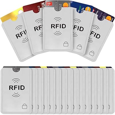 Porte-cartes de crédit joizez, 20 protecteurs de cartes de crédit rfid, pack étanche
