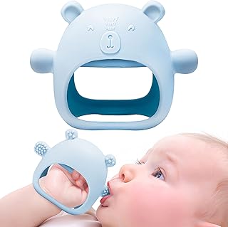 Nibaby moufle de dentition en silicone pour bébé de 0 à 6 mois