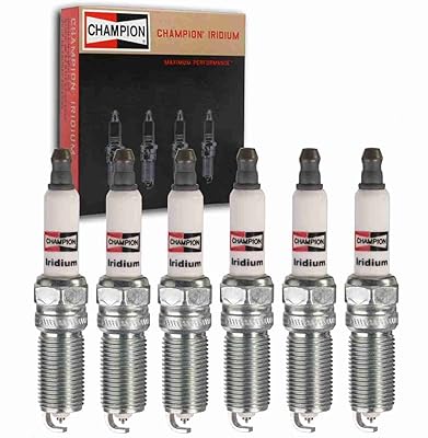 6 pièces de bougies d'allumage champion iridium compatibles avec ford edge 3,5l 3,7l